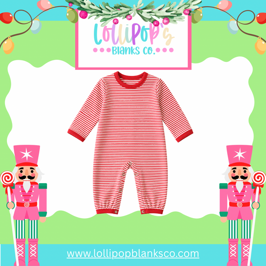 Boy Long Sleeve Stripe Romper
