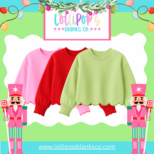 Adult Scalloped Sweatshirts (Pre Order)