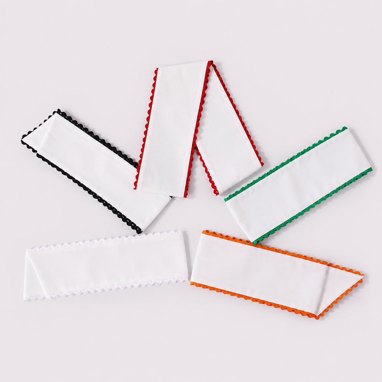 Wreath Sash with Ric Rac Trim