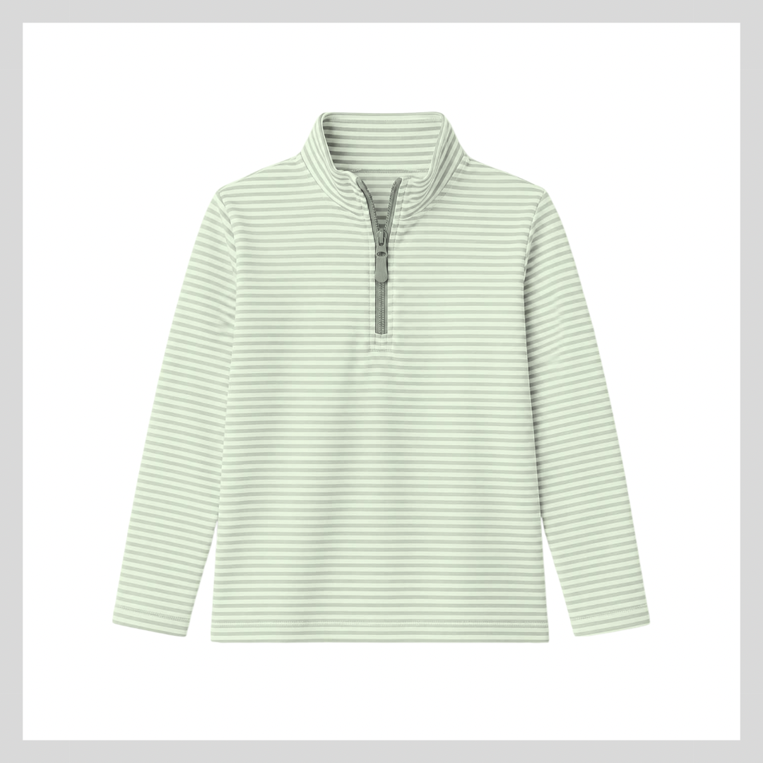 BOY QUARTER ZIP STRIPE PULLOVER