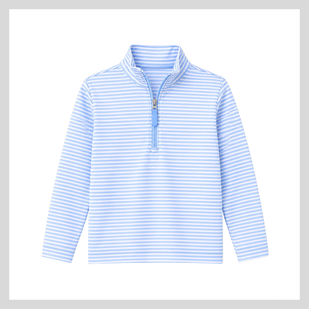 BOY QUARTER ZIP STRIPE PULLOVER