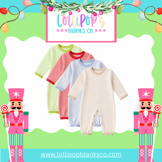 Boy Long Sleeve Stripe Romper