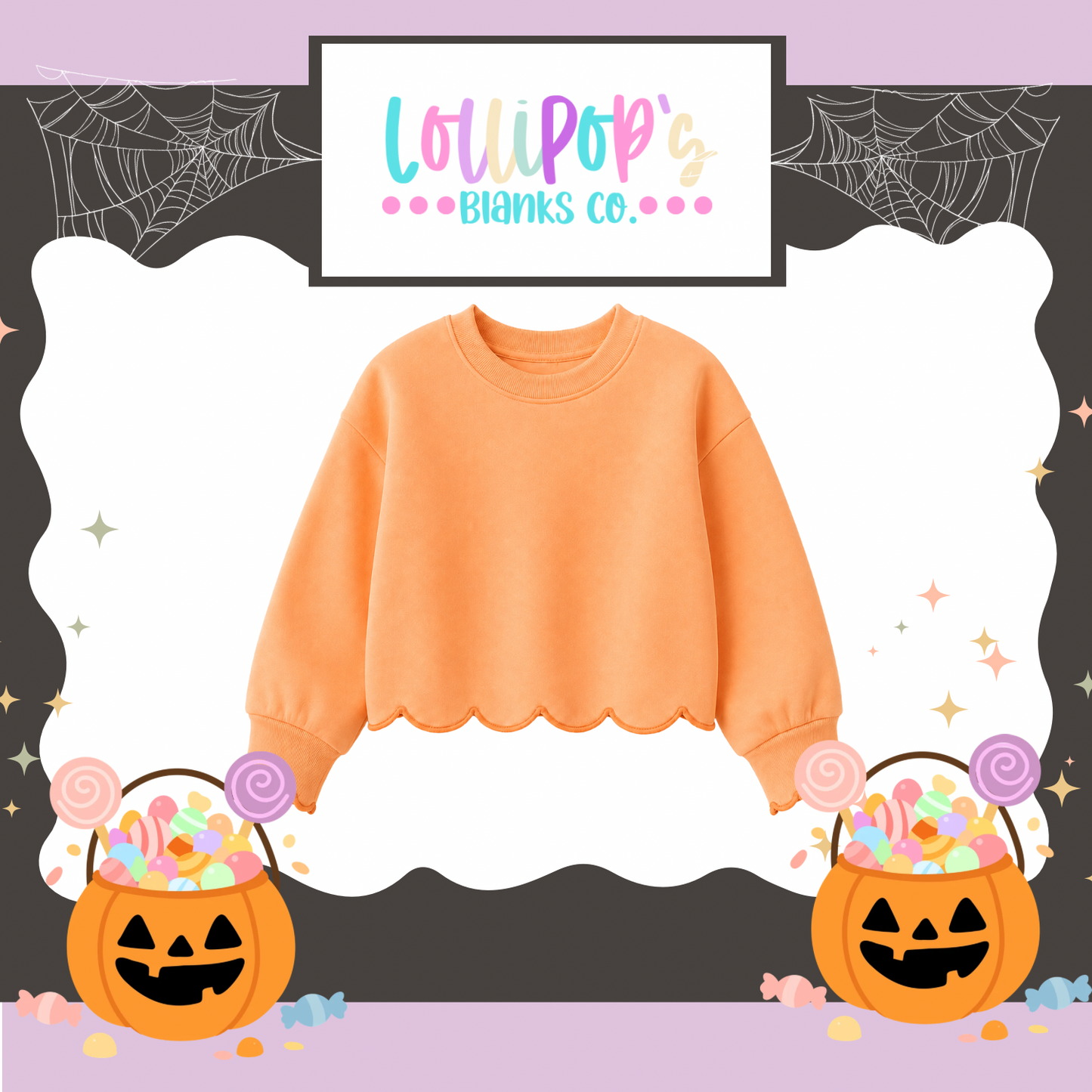 ADULT - CREEPIN IT CUTE SCALLOP SWEATSHIRTS