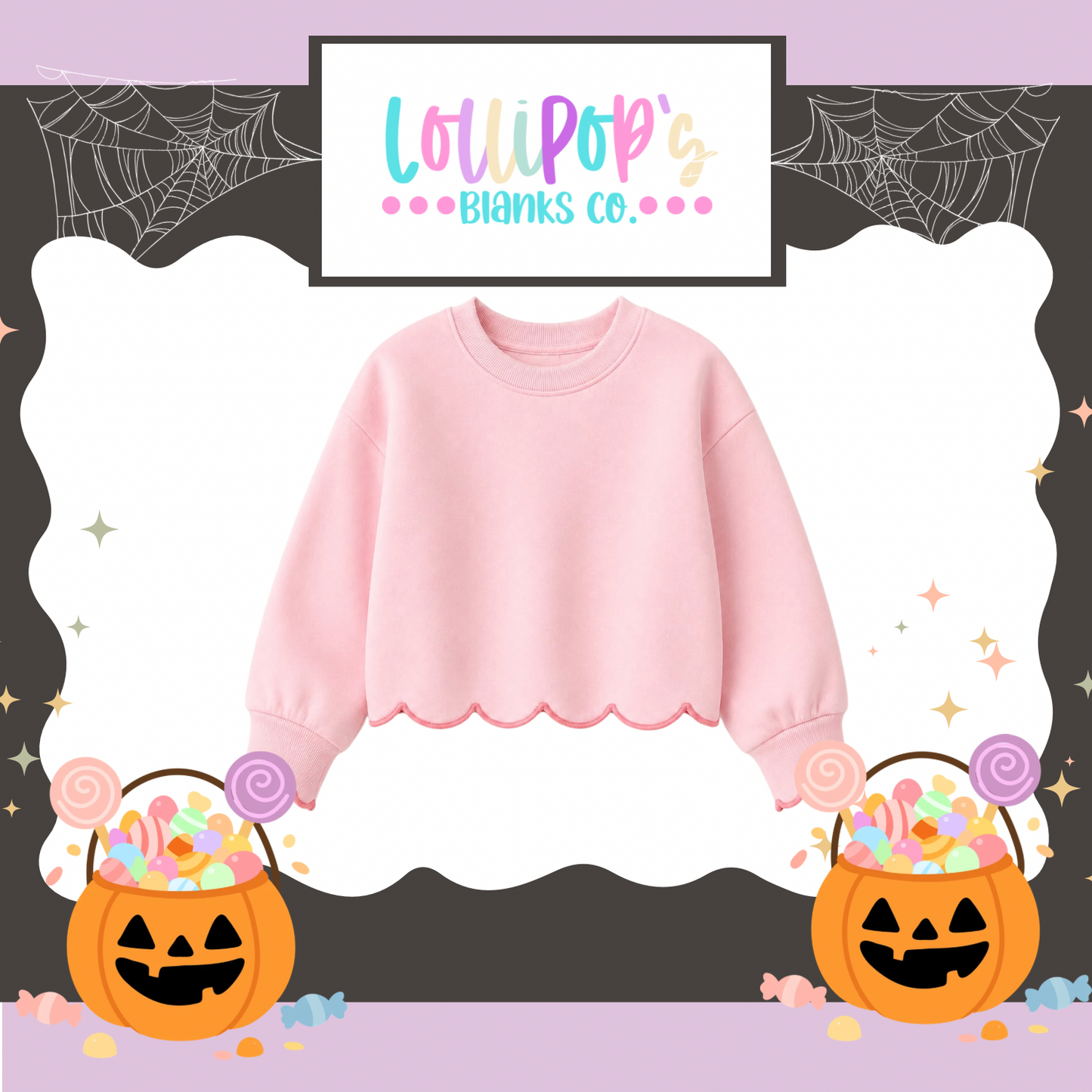 ADULT - CREEPIN IT CUTE SCALLOP SWEATSHIRTS