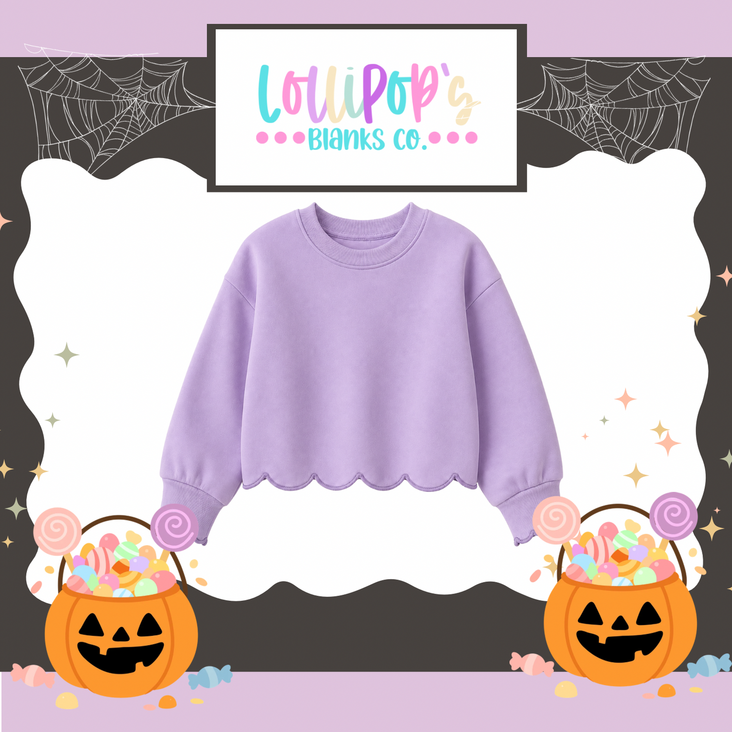 ADULT - CREEPIN IT CUTE SCALLOP SWEATSHIRTS