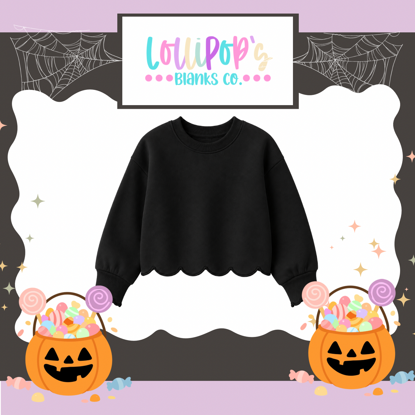 ADULT - CREEPIN IT CUTE SCALLOP SWEATSHIRTS