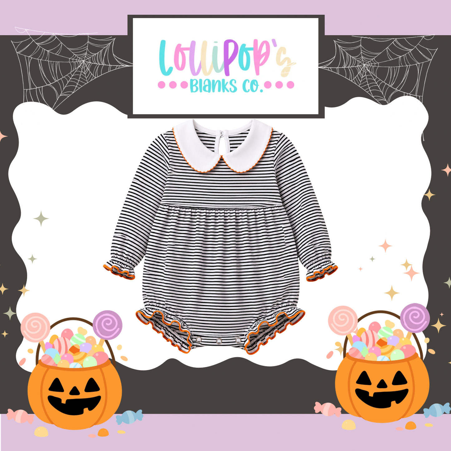 CREEPIN IT CUTE LONG SLEEVE COLLARED BUBBLES