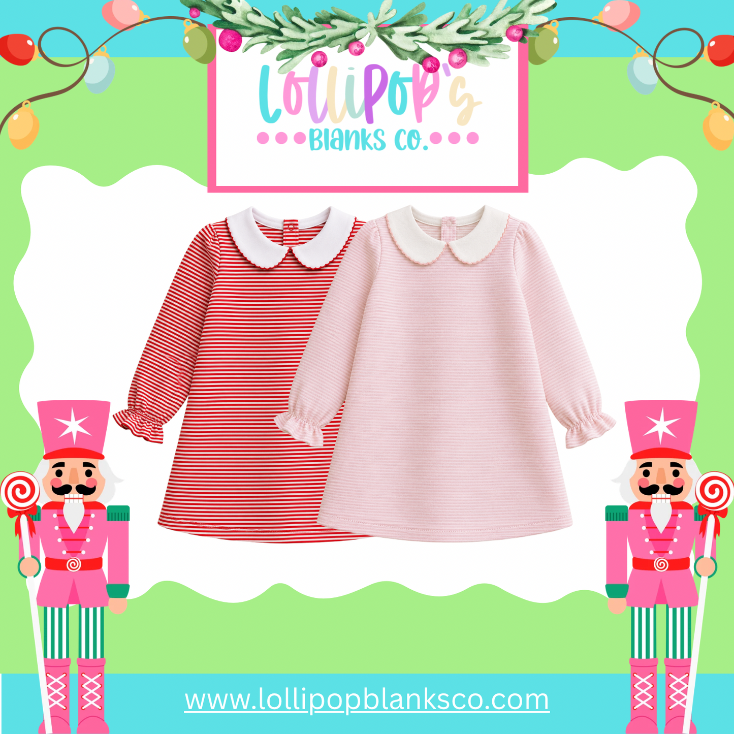 Striped Collared Dresses (Pre Order)